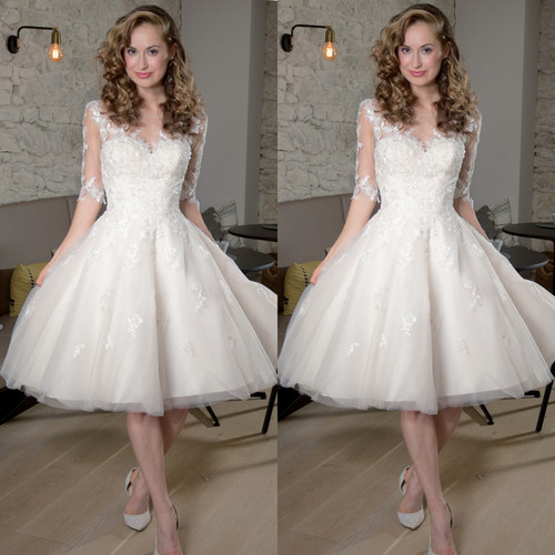 Tea length wedding - length, dresses
