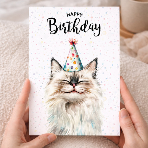 Ragdoll cat birthday - cat, for