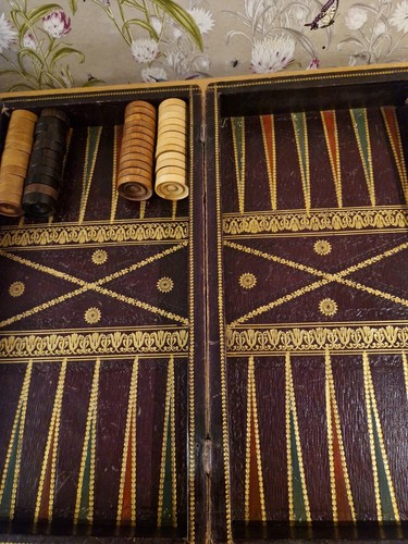 Antique faux chess draughts - antique,