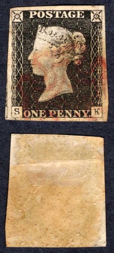 Penny black plate four - (sk),