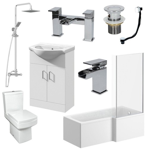 Complete bathroom suite - complete, l