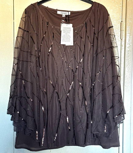Nightingales brown beaded - brown,