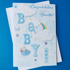 New Baby Boy Arrival Card