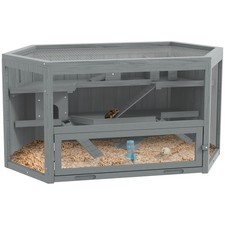 PawHut 3 Tier Wooden Hamster