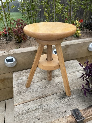 Vintage adjustable stool - adjustable,