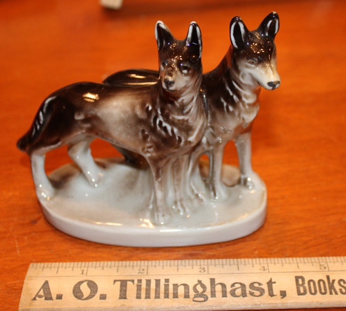 Vintage german shepherd pair - german,