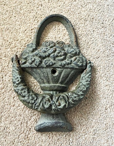Cast iron basket design - basket, door