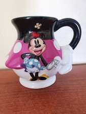 Disneyland Resort Paris Minnie Relief Mug Dress Pink Blue Handle Hand 12cm