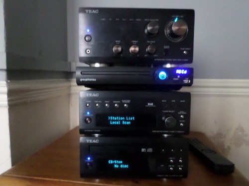 Black teac mini hifi - black, seperates