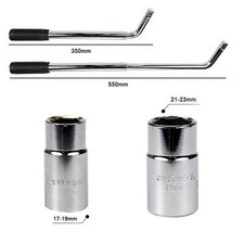 17 19 21 23mm HEAVY DUTY Extendable Car Wheel Brace Socket Tyre Nut Wrench