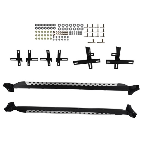 Black running boards - running, side