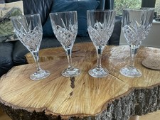 Set Of 4 lead crystal wine glasses, Edinburgh Star Pattern