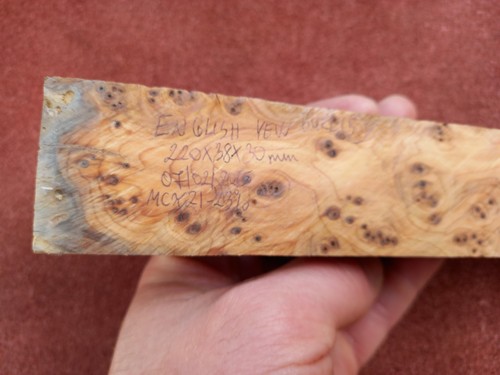 English yew burl turning blank - english,
