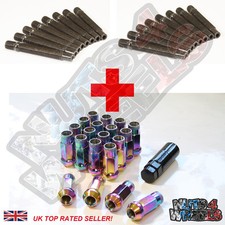 16 Wheel Stud Conversion kit GT50 Petrol Nuts 75mm (+10) fit BMW 3 Series E30