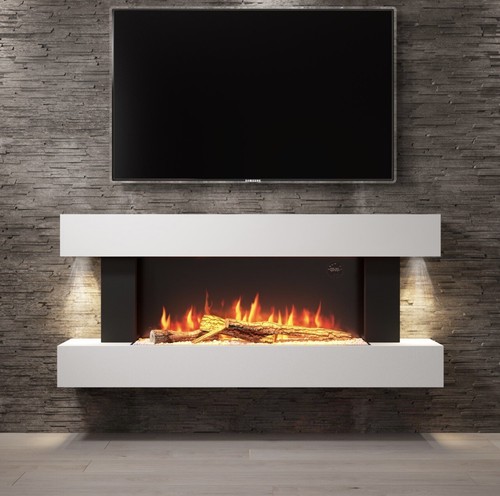 White electric fire wall - fire,