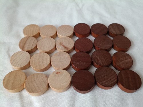 Set wooden flat draughts - set,