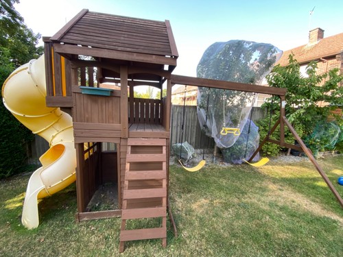 Kids wooden playhouse - , with