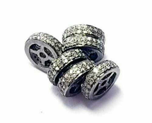8mm diamond spacer rondelle - diamond,