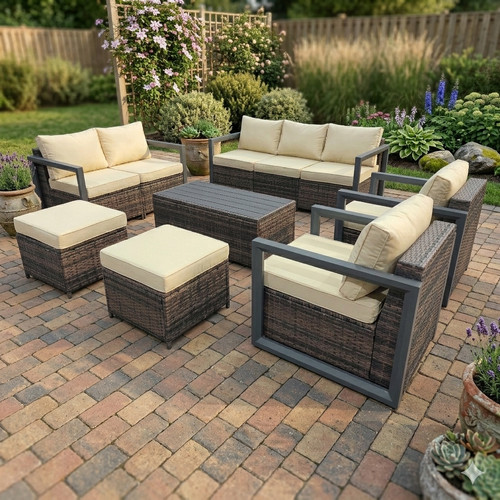 Rattan sofa set garden - sofa,