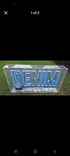 Large Neon Light Up DENIM Sign