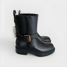 ZARA Womens Flat Black  Ankle