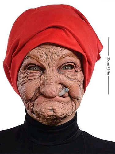 Funny granny latex mask old - funny,