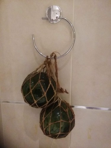 Large vintage green glass - green,