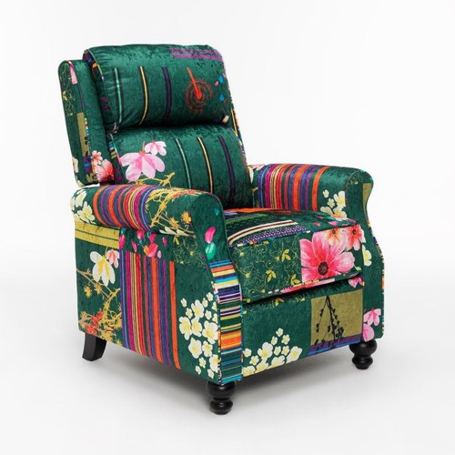 Colourful patchwork recliner - patchwork,