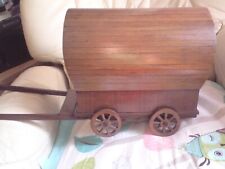 Vintage Wooden Gypsy Wagon Model  Gypsy Rustic Ornamental Caravan