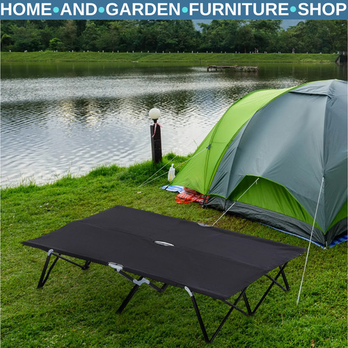 Double folding cot bed with - folding,