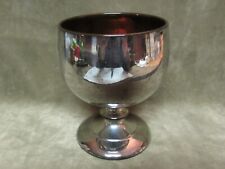 Victorian Silver Lustre on Brown Pottery Footed Goblet Circa 1880's England