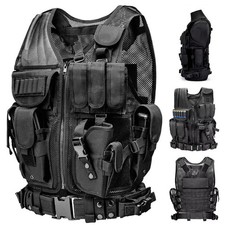 Tactical Vest Adjustable Military Army Molle Combat Police SWAT Plate Carrier