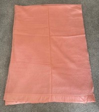 Witney Blanket Salmon Pink 100% Wool Satin Trim Small Double BNWOT W70 L88"