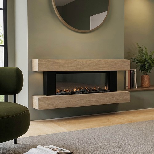 Oak wall mounted electric - wall-mounted,