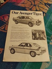 Hillman Avenger Tiger Brochure 1972 Series 1 1500cc Good Condition FREE POST