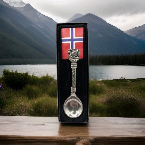 Norwegian silver pewter spoon - silver,
