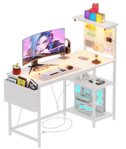 Gaming desk with pegboard - with, &