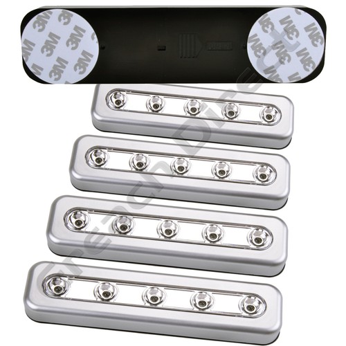 Silver led strip push - 4x,