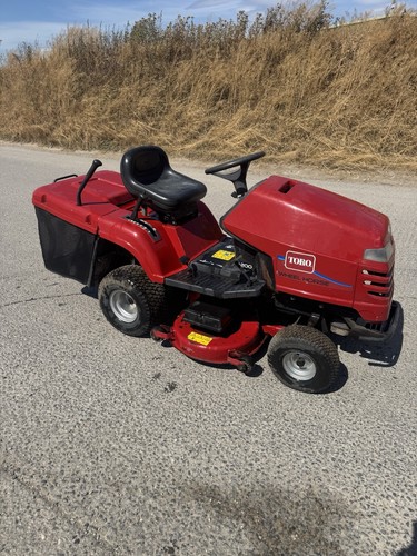 Toro ride mower - on,