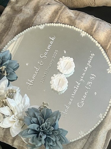 Personalised mirror ring plate - ring,