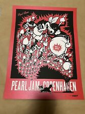 Pearl Jam Concert Poster, Copenhagen 7/5/22 AMES Rare Metallic Red variant. #/85