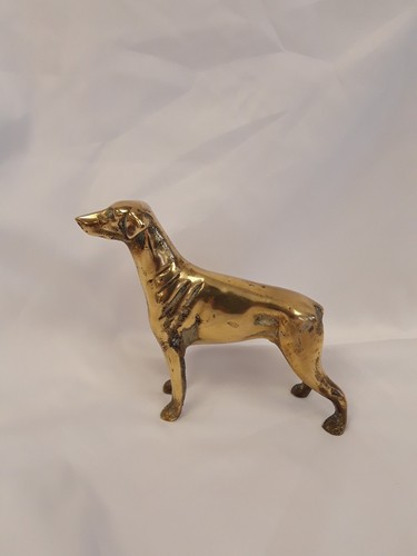 Vintage brass weimaraner - brass,