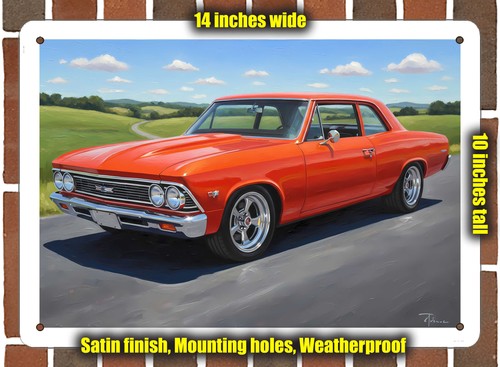 Metal sign 1966 chevrolet - sign,