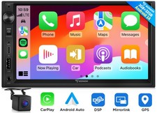 In Dash 7" Android 14 2DIN Car Radio Stereo GPS Navi Apple CarPlay Head Unit DSP