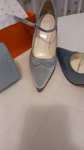 Satin shoes and matching - matching, bag