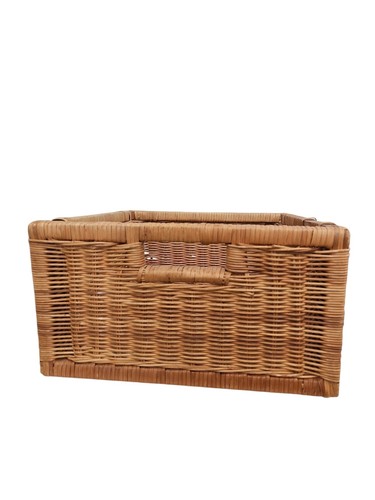 Wicker storage basket with - wicker,
