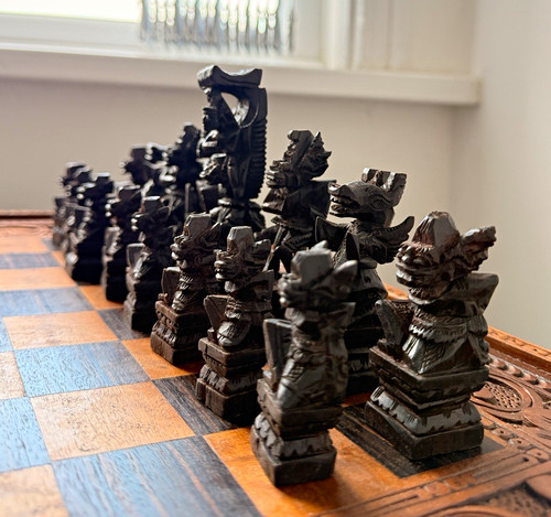 Vintage balinese hand carved - balinese, hand-carved