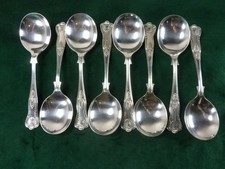 8 Nice Vintage Soup Spoons
