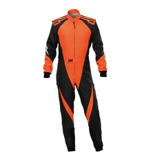 OMP Racing KS-3X Karting Kart Suit Black /  Fluo Orange - Size 58 Adult