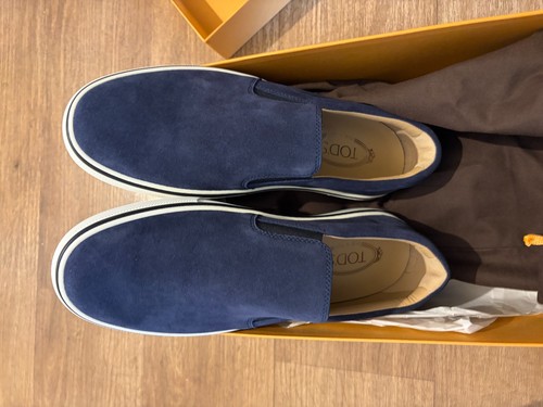 Tods slip casetta blue nubuck - blue,